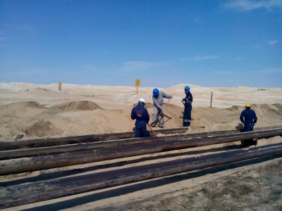 Sand removal under pipeline