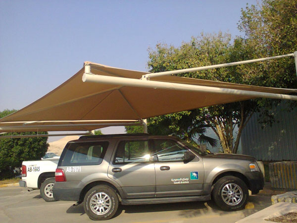 Installation of parking shade at udhailiyah